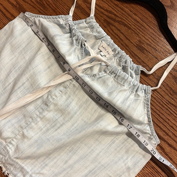 Bella Dahl Light Blue tie dye Camisole Top organic tencel lyocell frayed hem Med - Picture 9 of 12
